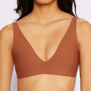 Parade Seamless Support Lift Plunge Bralette (Maple Brown) - Size Large